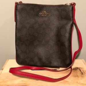 Leather coach purse